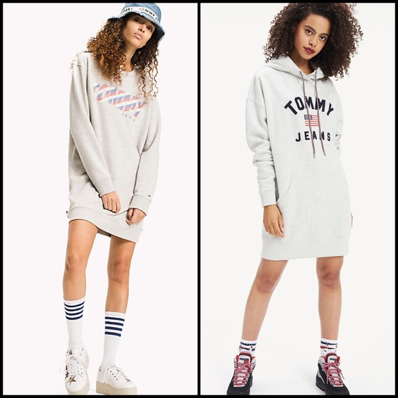 Tommy Hilfiger Popover Pullover Sweatshirt Dress - Picture 8 of 13